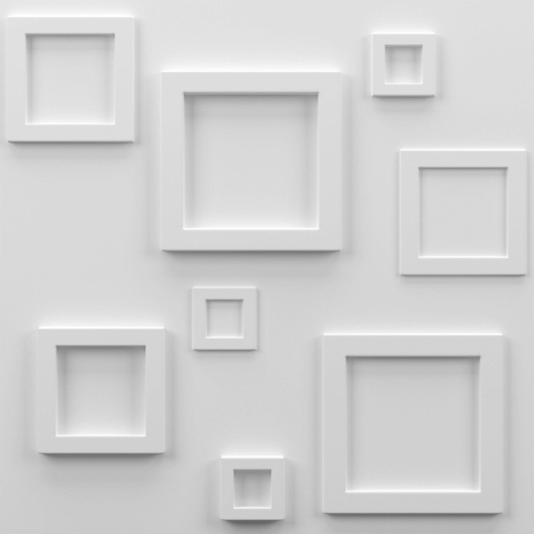 Плитка гіпсова 3D-панель BeautyWalls FRAMES 600×600 мм